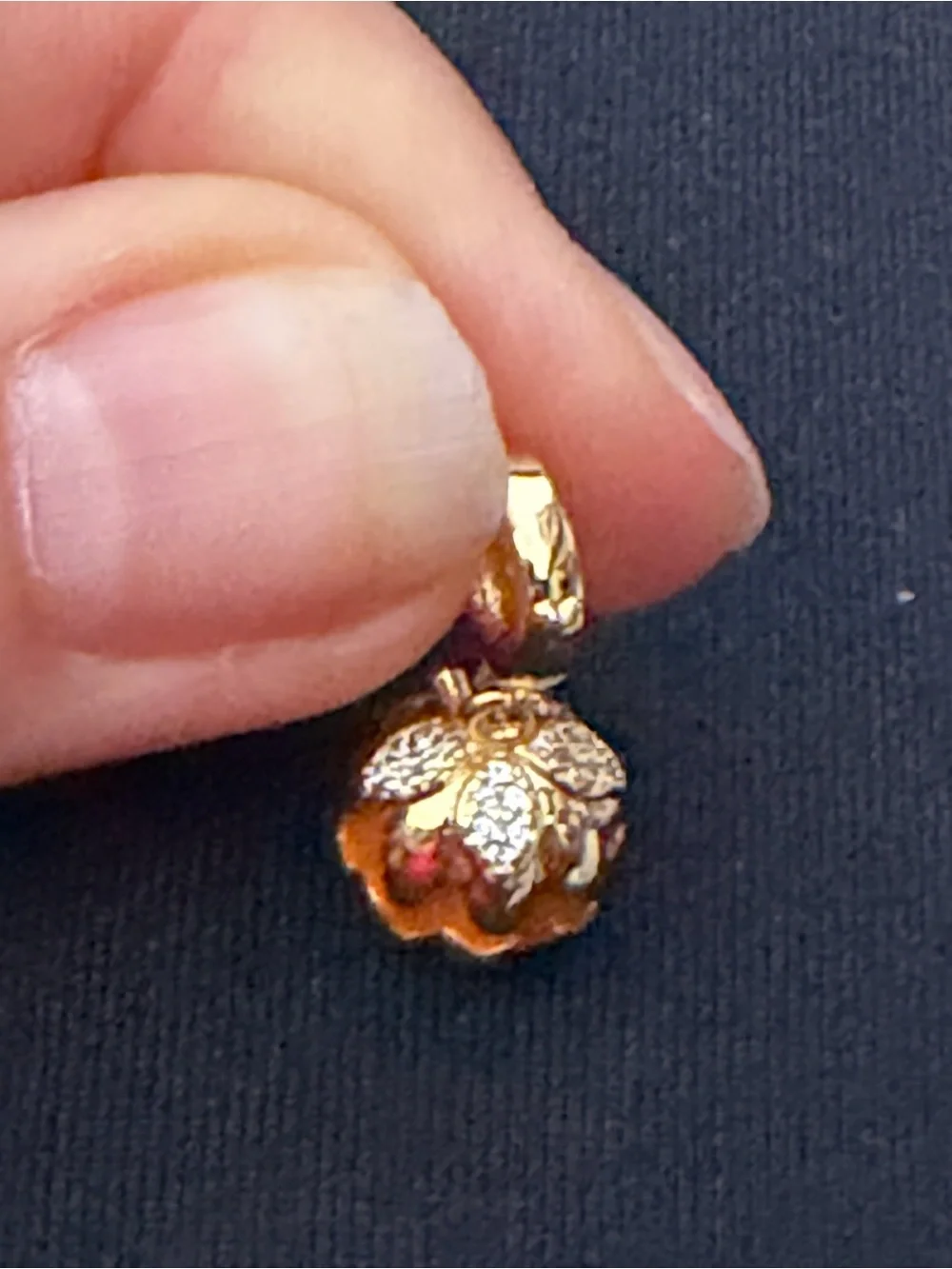 Gold-Plated Orange Pumpkin Charm